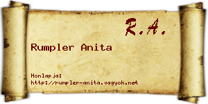 Rumpler Anita névjegykártya
